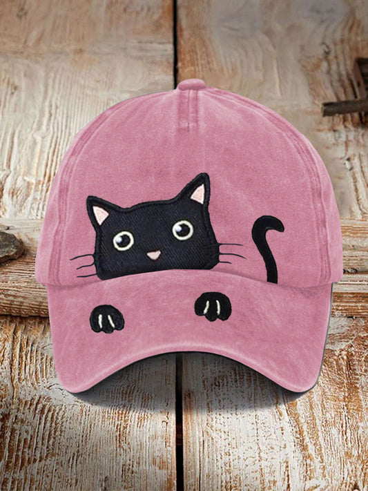 Unisex Resort Cat Design Print Hat