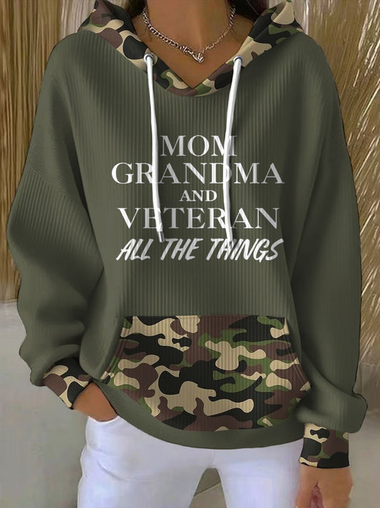 Women's Female Veteran Printed Hoodie