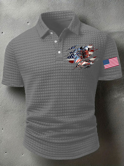 Men's American Flag Veterans Day Printed Shirt