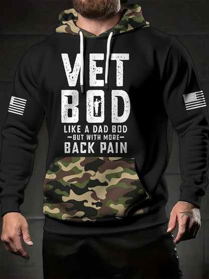 Men's Veteran Printed Hoodie