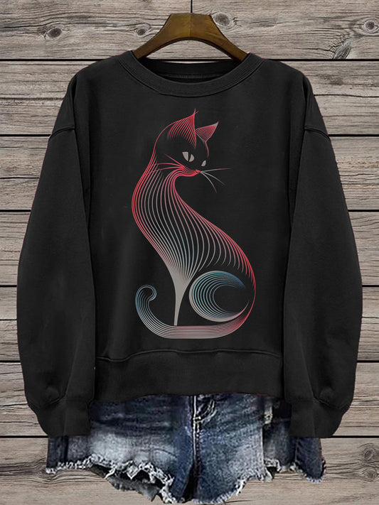 Women's Cat Regular Sweatshirt