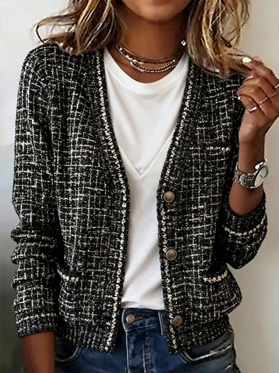 Women's Cardigan-Style Knit Jacket