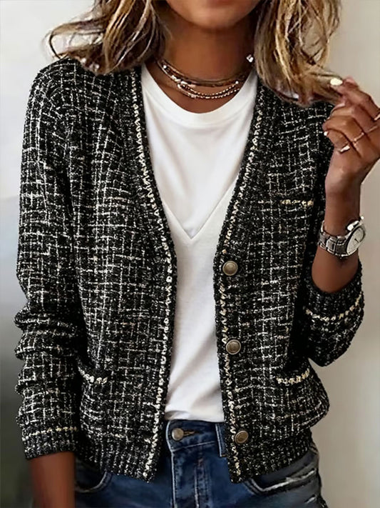 Women's Cardigan-Style Knit Jacket