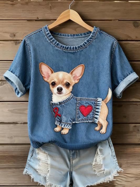 Women's Vintage Art Animal Print Comfortable T-Shirt