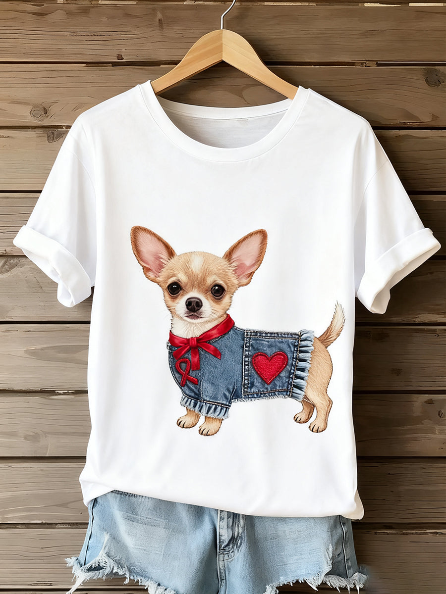 Women's Vintage Art Animal Print Comfortable T-Shirt