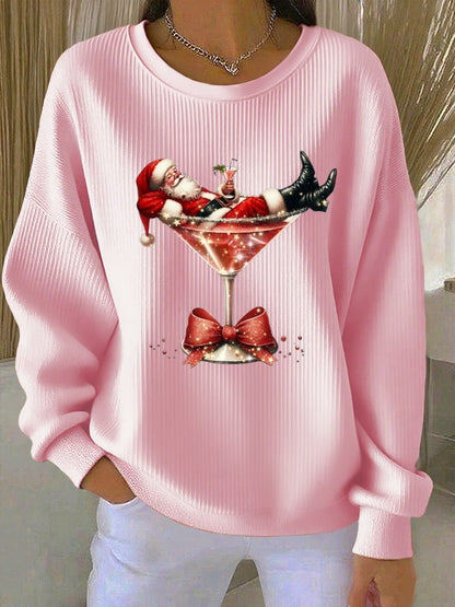 Women's  Santa Claus Printed Tops