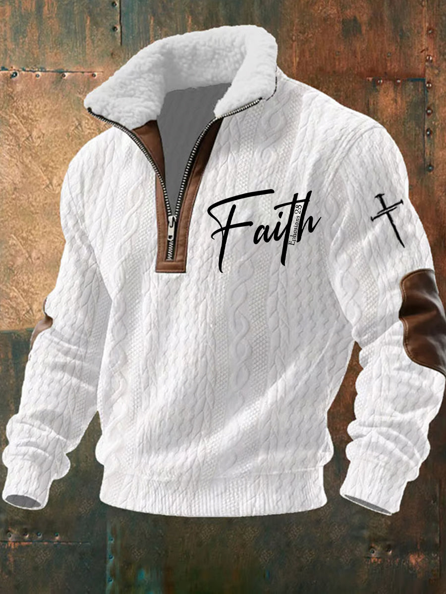 Men's Vintage Art Faith Casual Sweatshirt