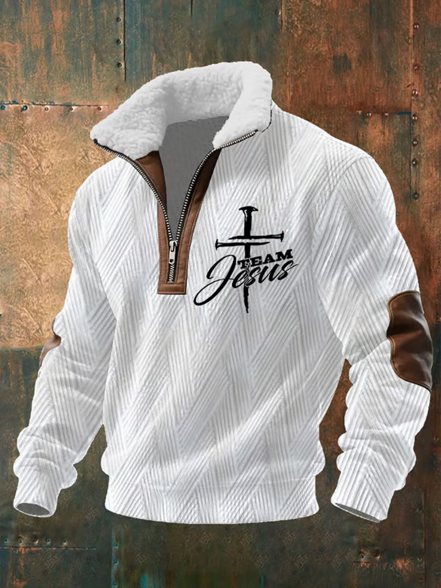 Men's Vintage Art Faith Casual Sweatshirt