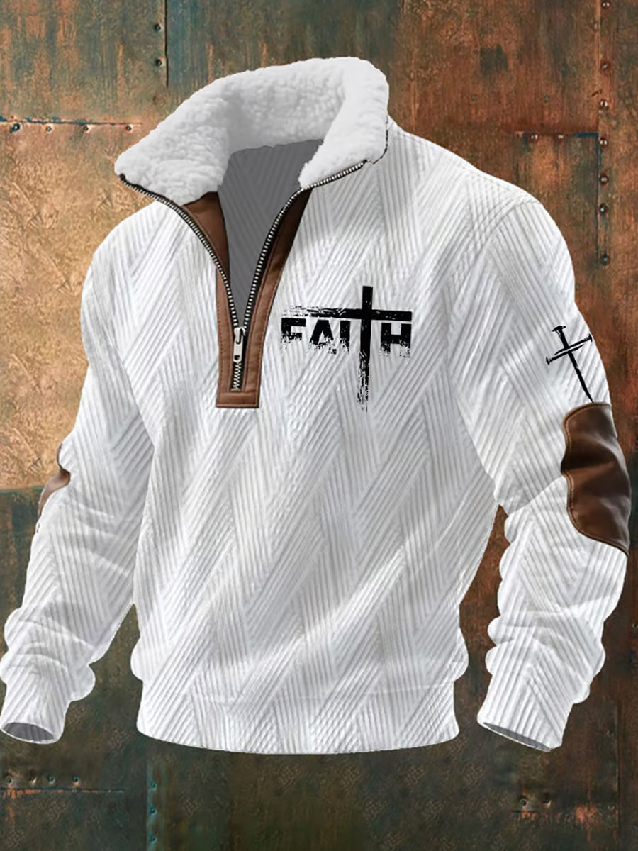 Men's Vintage Art Faith Casual Sweatshirt
