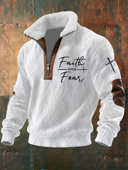 Men's Vintage Art Faith Casual Sweatshirt
