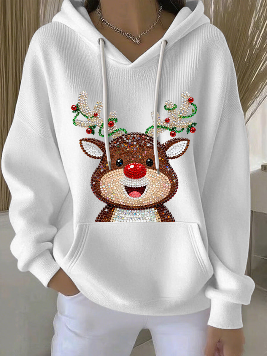 Women's Christmas Print Casual Hoodie