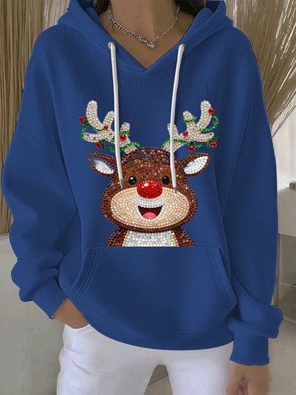 Women's Christmas Print Casual Hoodie