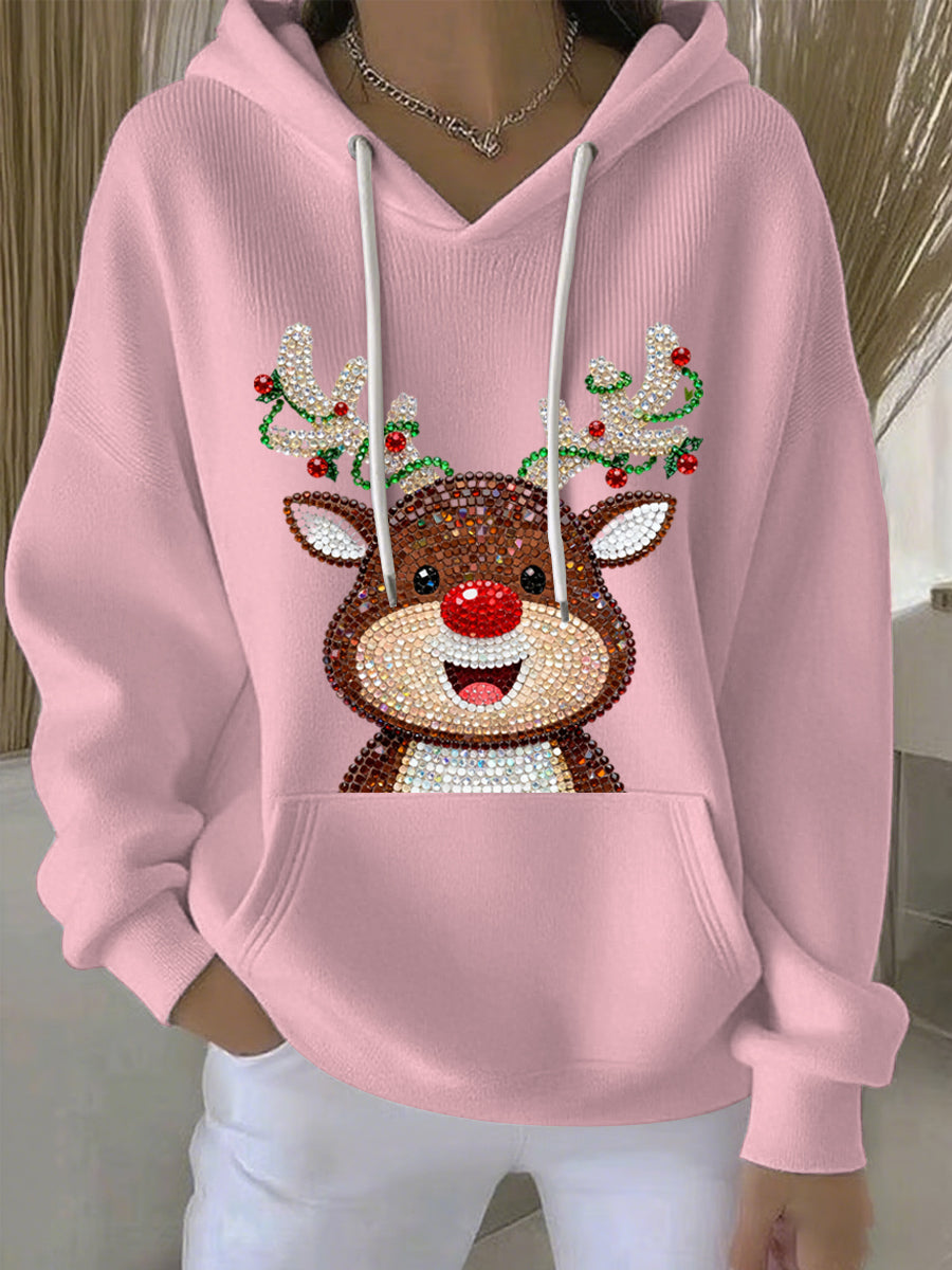 Women's Christmas Print Casual Hoodie