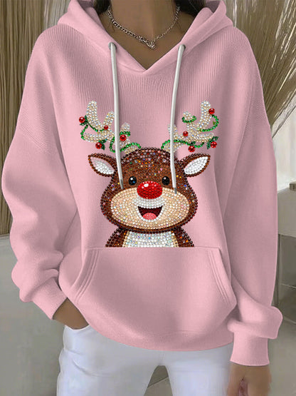 Women's Christmas Print Casual Hoodie