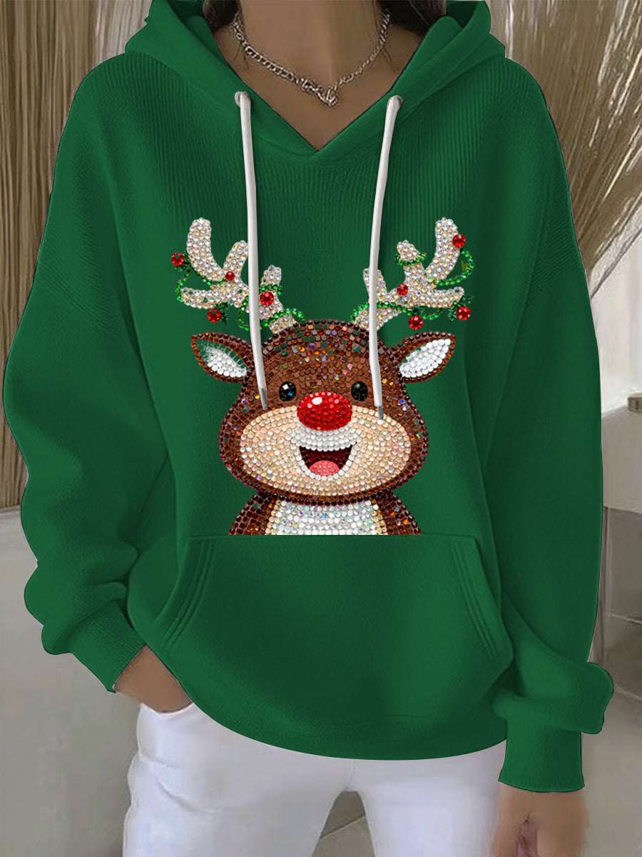 Women's Christmas Print Casual Hoodie