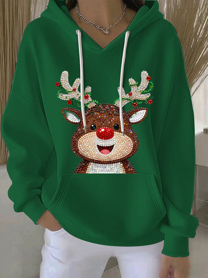 Women's Christmas Print Casual Hoodie
