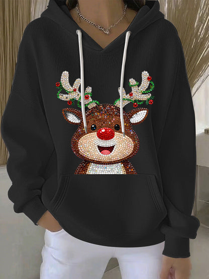 Women's Christmas Print Casual Hoodie