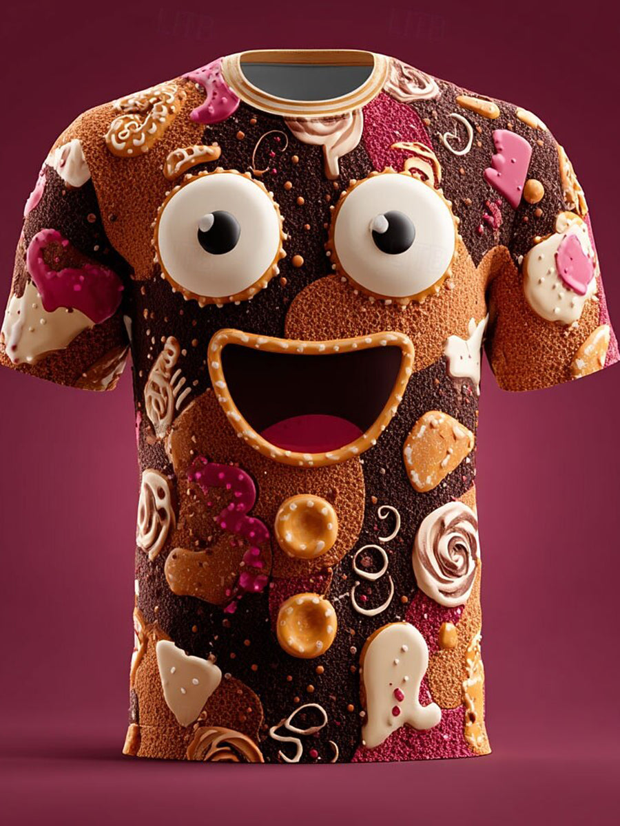 Men's Retro Christmas Printed T-shirt