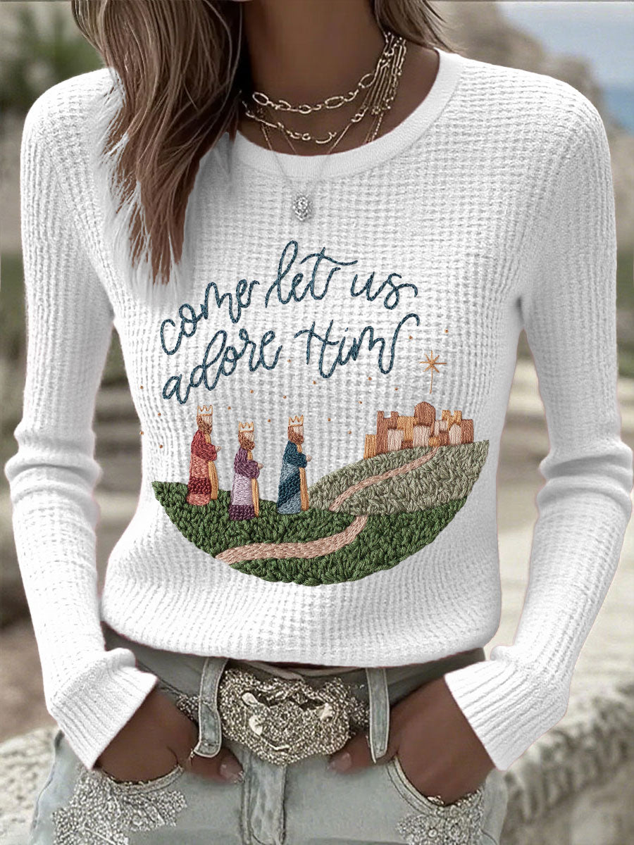 Women's Christmas Jesus Nativity Tops