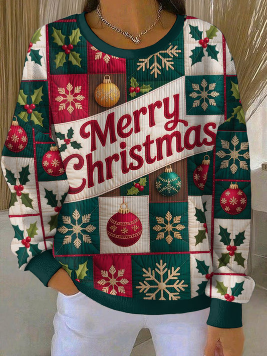 Women's Merry Christmas Print Sweatshirt