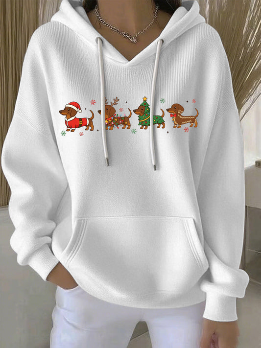 Women's Christmas Print Casual Hoodie