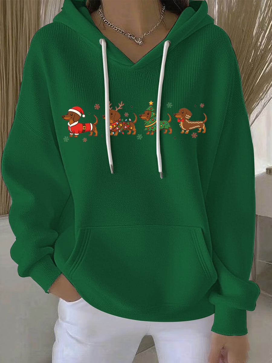 Women's Christmas Print Casual Hoodie