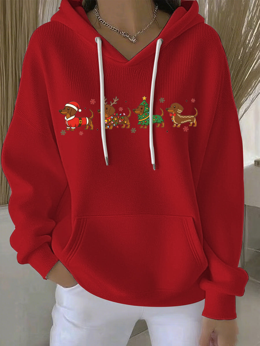 Women's Christmas Print Casual Hoodie