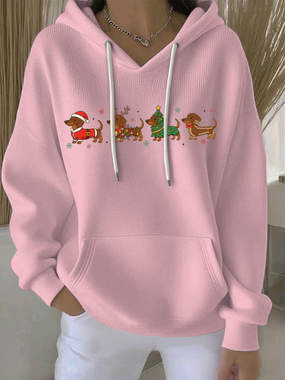 Women's Christmas Print Casual Hoodie