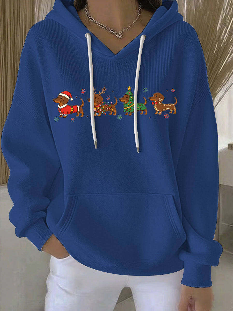 Women's Christmas Print Casual Hoodie