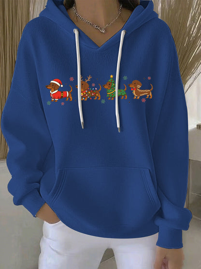 Women's Christmas Print Casual Hoodie