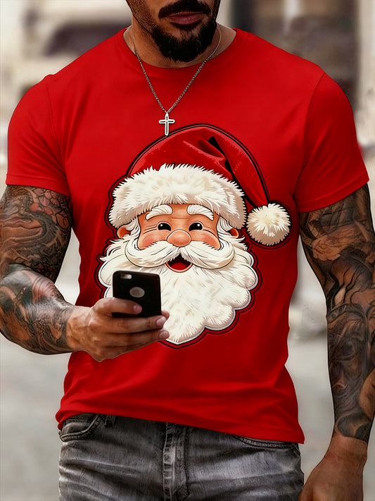 Men's Christmas Santa Claus Art Short Sleeve T-shirt
