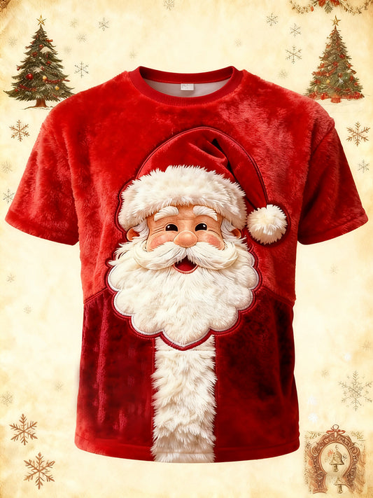 Men's Christmas Santa Claus Art  Short Sleeve T-shirt
