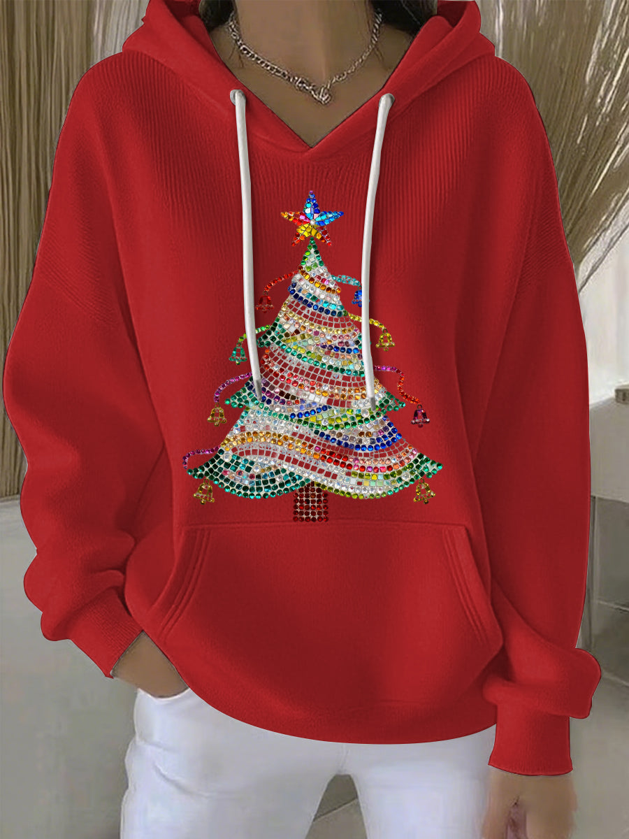 Women's Christmas Print Casual Hoodie