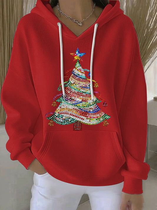 Women's Christmas Print Casual Hoodie