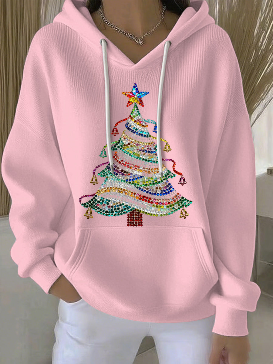 Women's Christmas Print Casual Hoodie