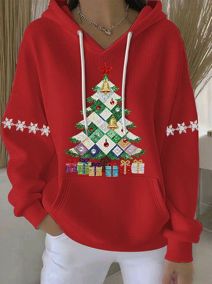 Women's Christmas Print Casual Hoodie