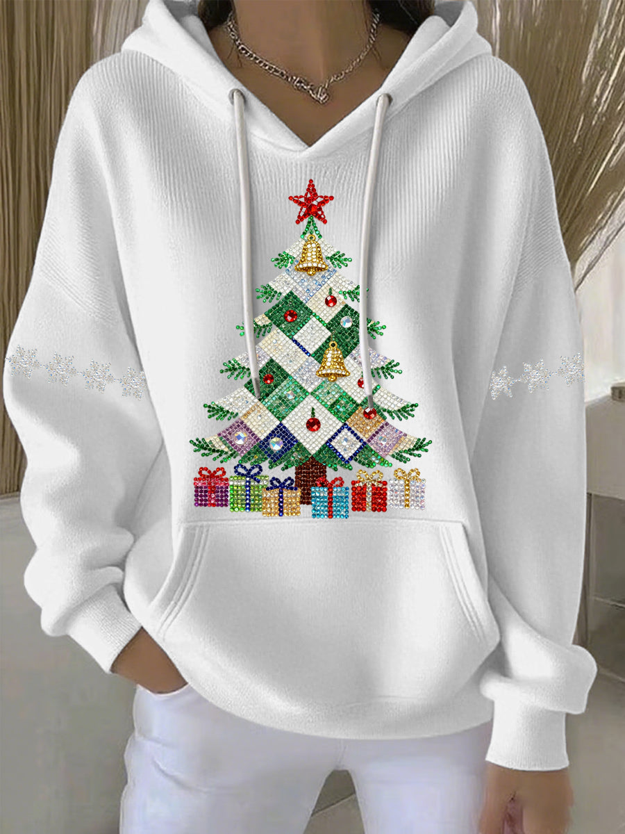 Women's Christmas Print Casual Hoodie