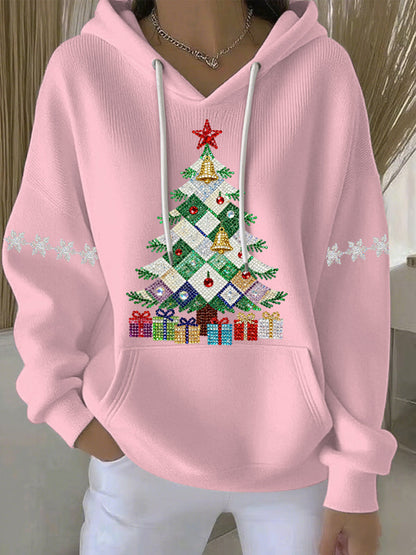 Women's Christmas Print Casual Hoodie