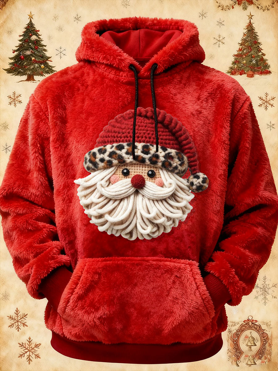 Men's Santa Plush Hoodie