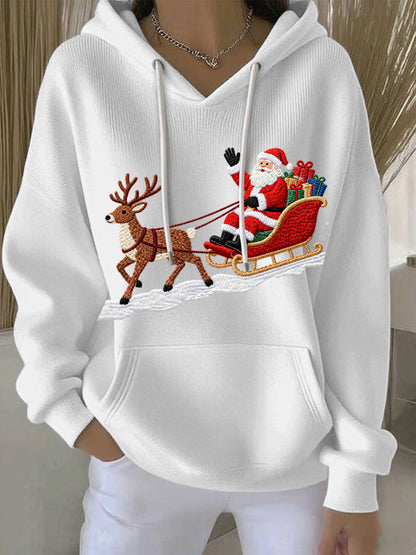 Women's Christmas Print Casual Hoodie