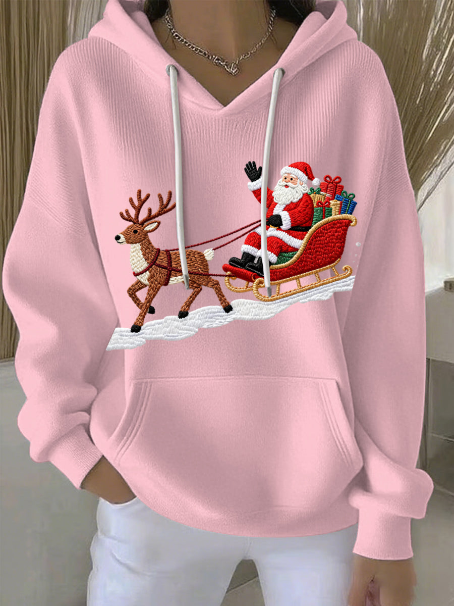 Women's Christmas Print Casual Hoodie
