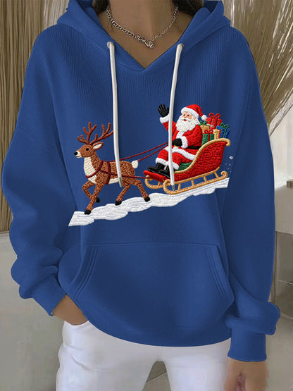 Women's Christmas Print Casual Hoodie
