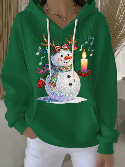 Women's Christmas Print Casual Hoodie