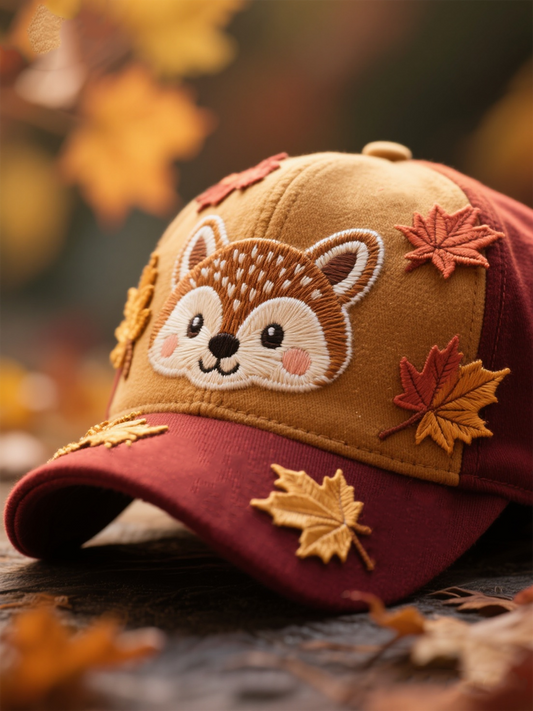 Unisex autumn animals print Hat
