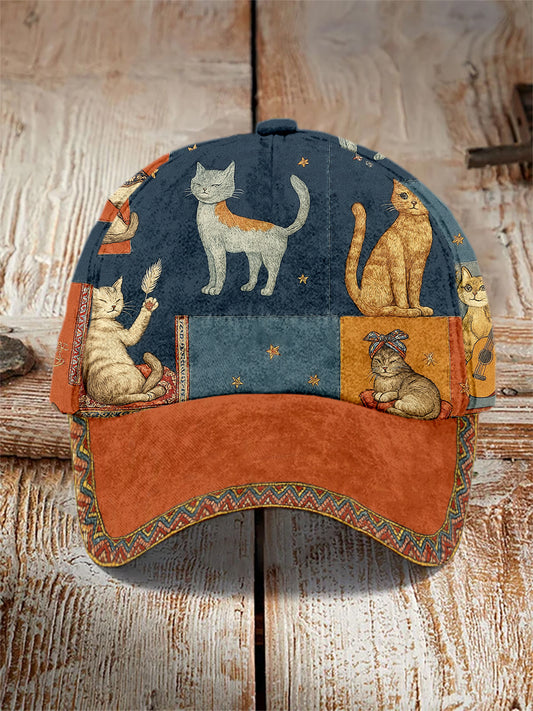 Autumn Cat Print Unisex Hats