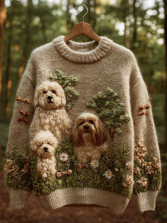 Women's Cute Dogs Print Tops