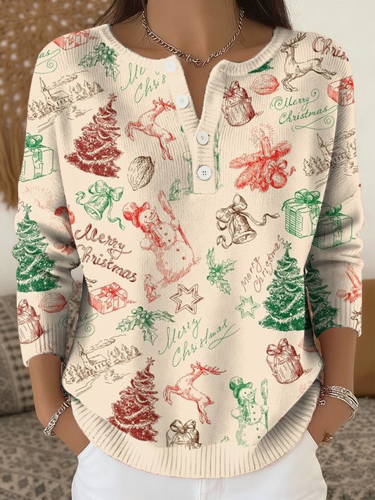 Women's Merry Christmas Knit Top