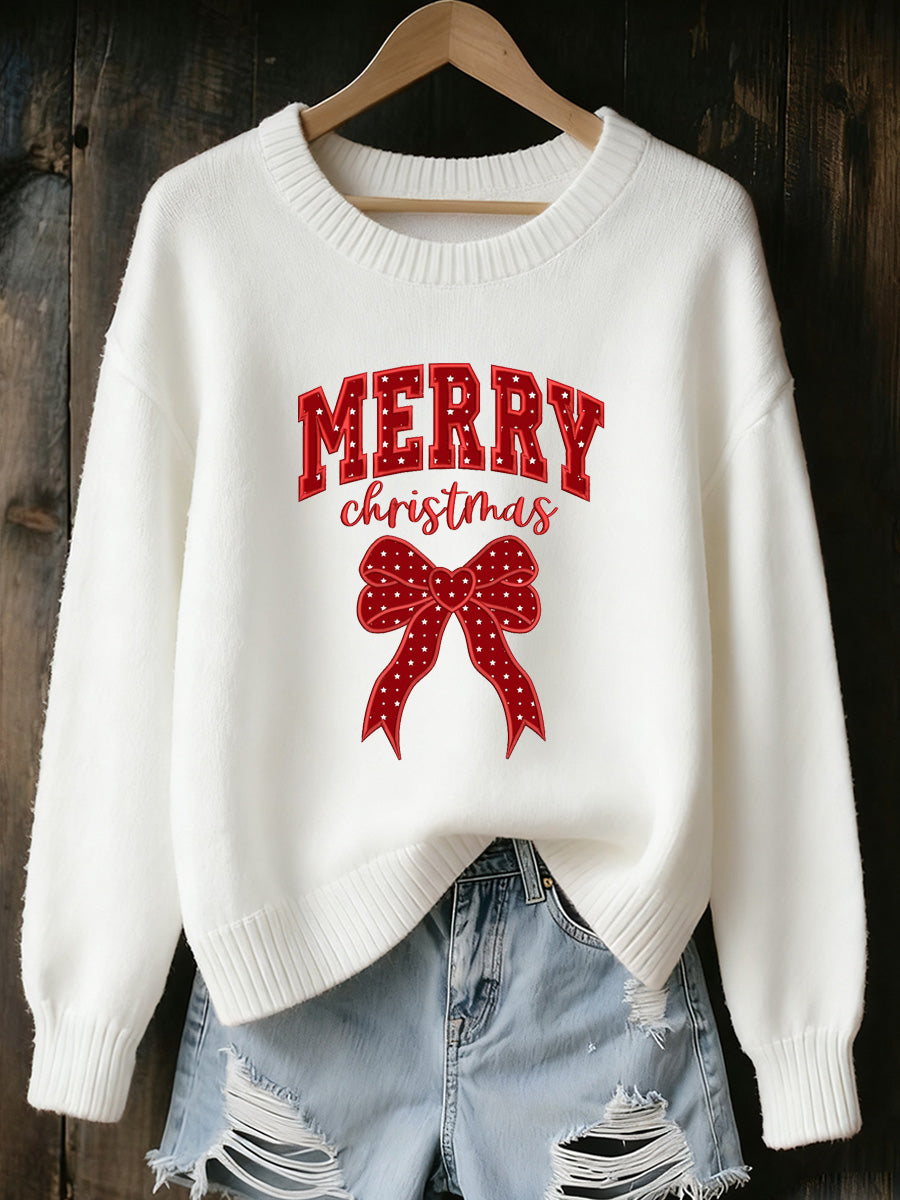 Women's Christmas Art Printed Commemorative Sweater