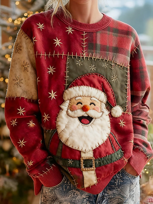 Women's Christmas Santa Claus Art Sweatshirt