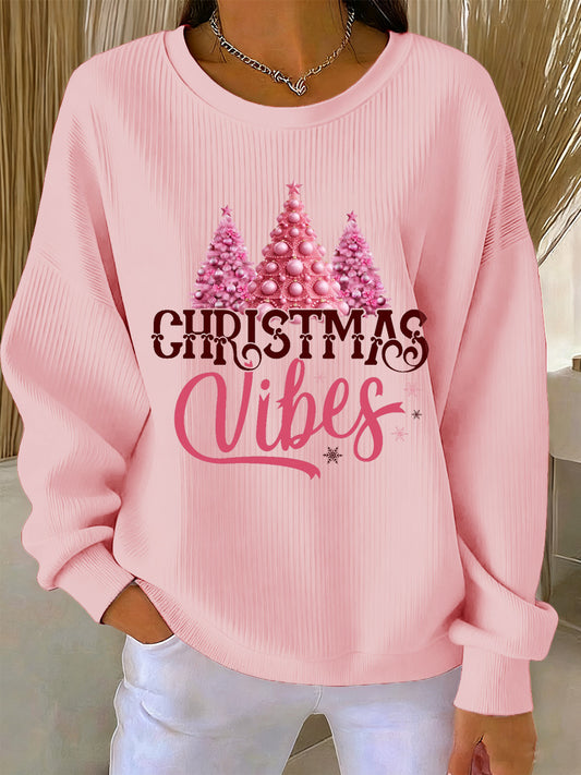 Women's Christmas Art Print Commemorative Sweatshirt